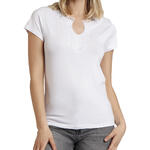 ADMAS FEMME - Ref.43531AD - T-shirt manches courtes Guipur