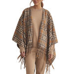 SELMARK - Ref.PC098SE - Poncho Camel Cuadros COMPLEMENTOS Selmark