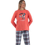 ADMAS FEMME - Ref.62668AD - Pyjama tenue pantalon top long Winter Club Disney