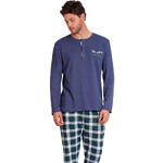 ADMAS HOMME - Ref.62769AD - Pyjama pantalon polo manches longues Born To Ride