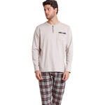 ADMAS HOMME - Ref.62189AD - Pyjama pantalon top long Cobblestone Antonio Miro