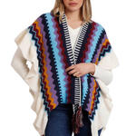 ADMAS FEMME - Ref.67200AD - Poncho ouvert Volantes Admas