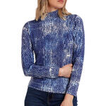 ADMAS FEMME - Ref.43571AD - Top manches longues col montant Blue Skin Admas