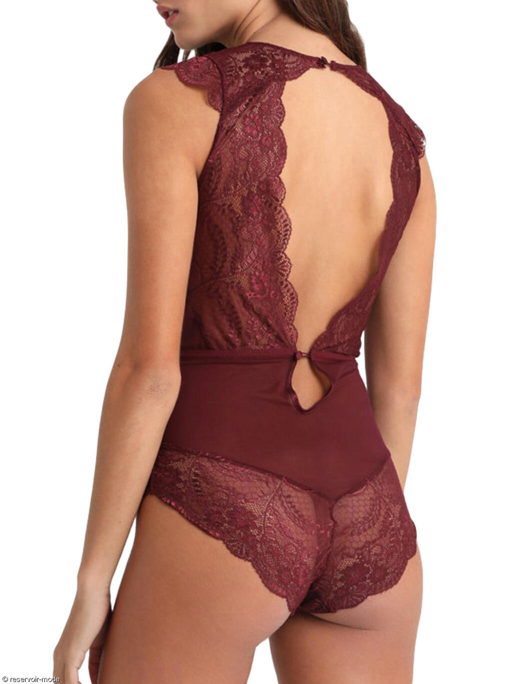 body dentelle bordeaux